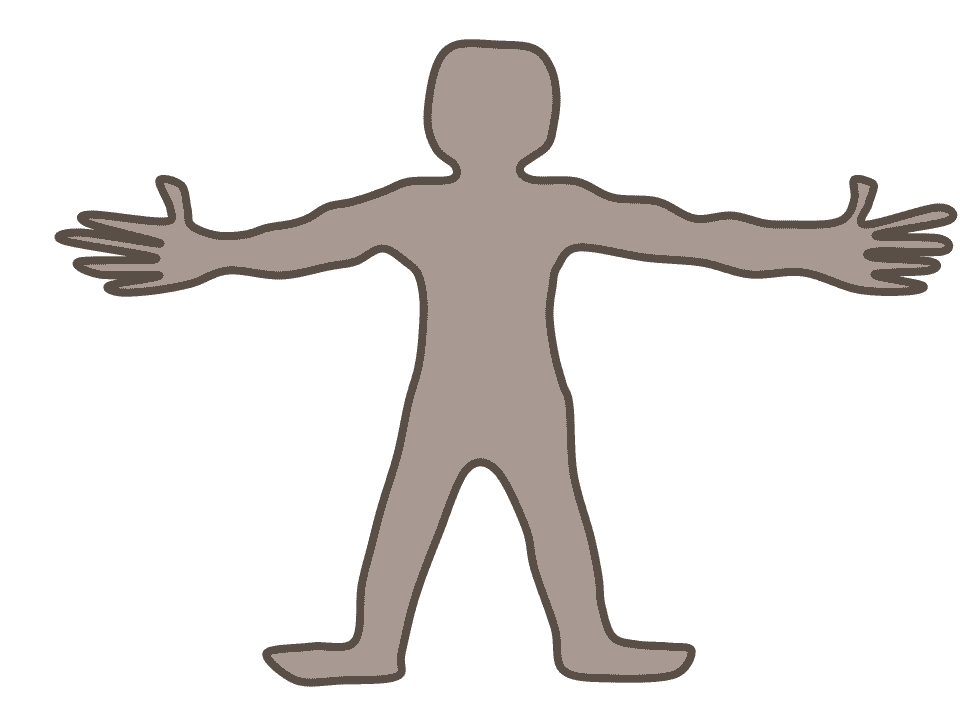 Cave Painting of a Man with Outstretched Arms