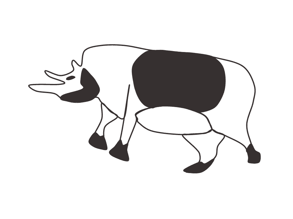 Cave Painting of a Rhino